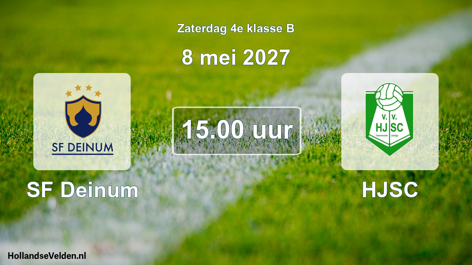 Geplande wedstrijd: SF Deinum - HJSC (8 mei 2027)