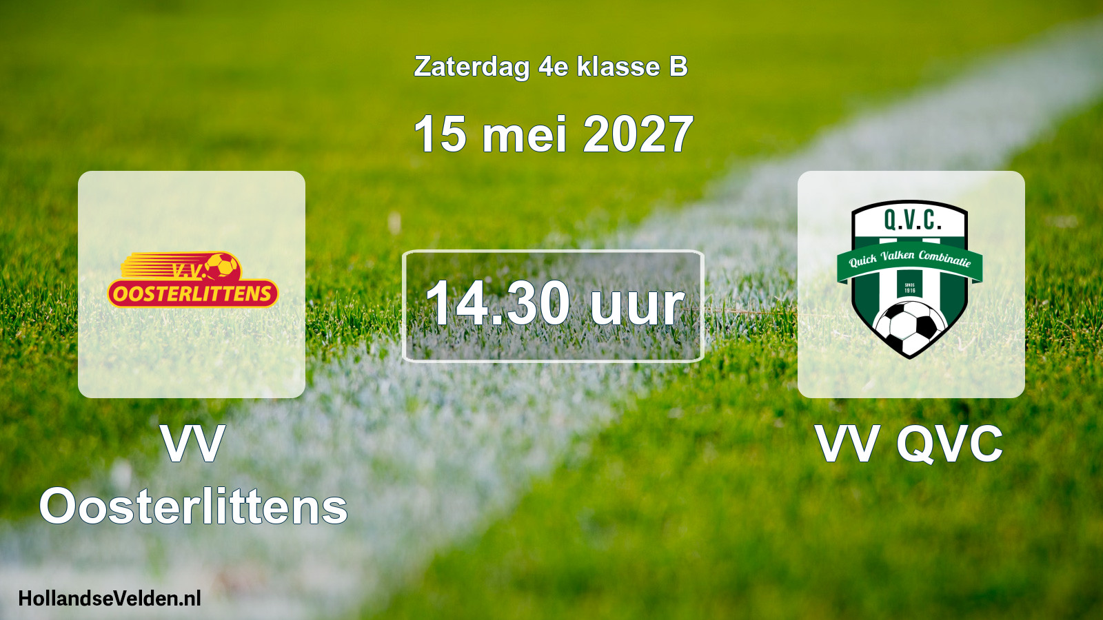 Geplande wedstrijd: VV Oosterlittens - VV QVC (15 mei 2027)