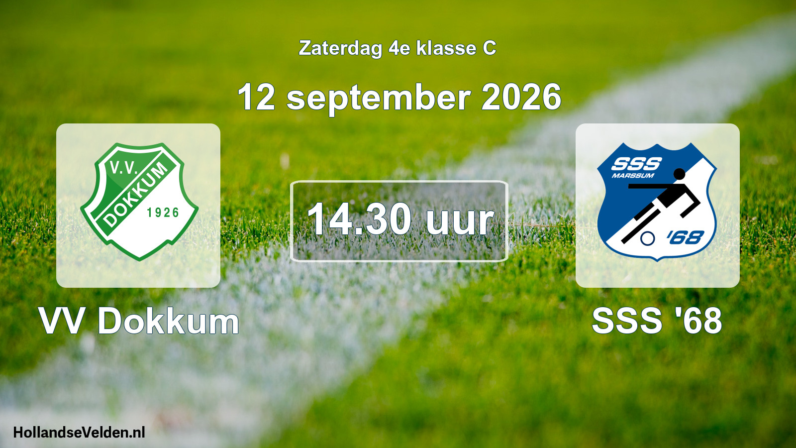 Geplande wedstrijd: VV Dokkum - SSS '68 (12 september 2026)