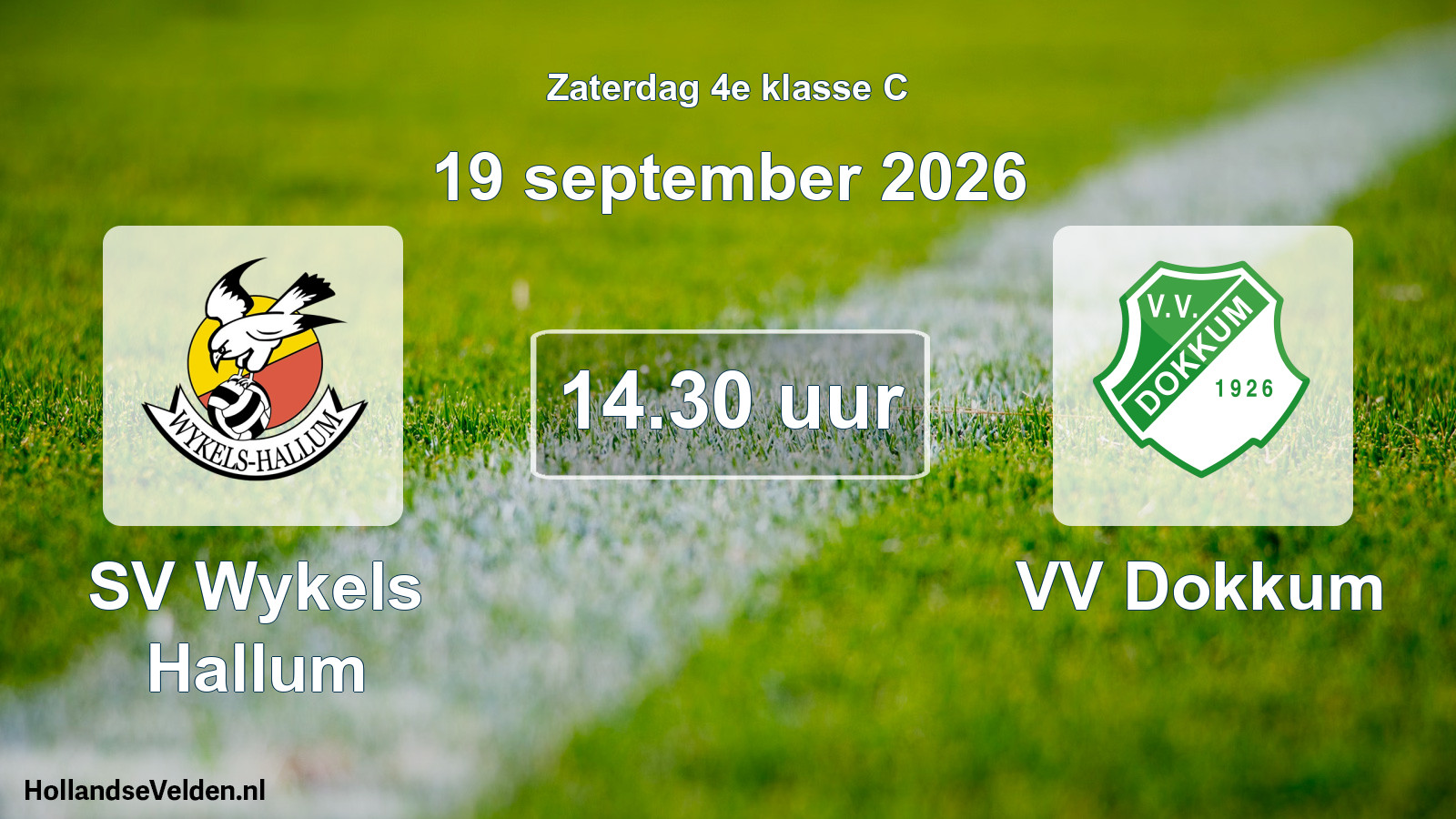 Geplande wedstrijd: SV Wykels Hallum - VV Dokkum (19 september 2026)