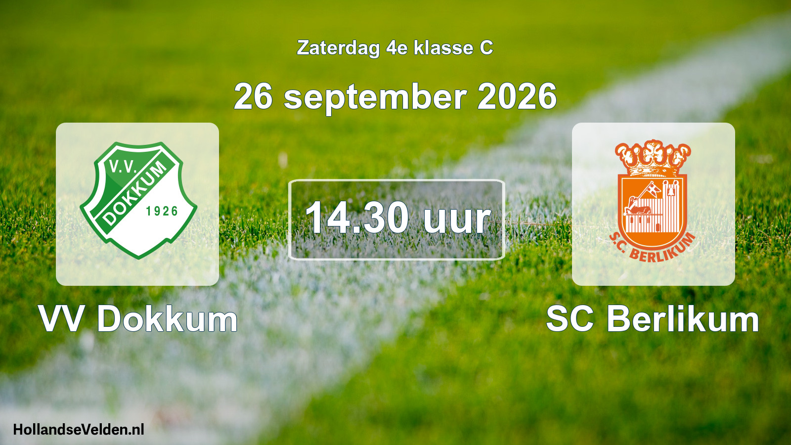 Geplande wedstrijd: VV Dokkum - SC Berlikum (26 september 2026)