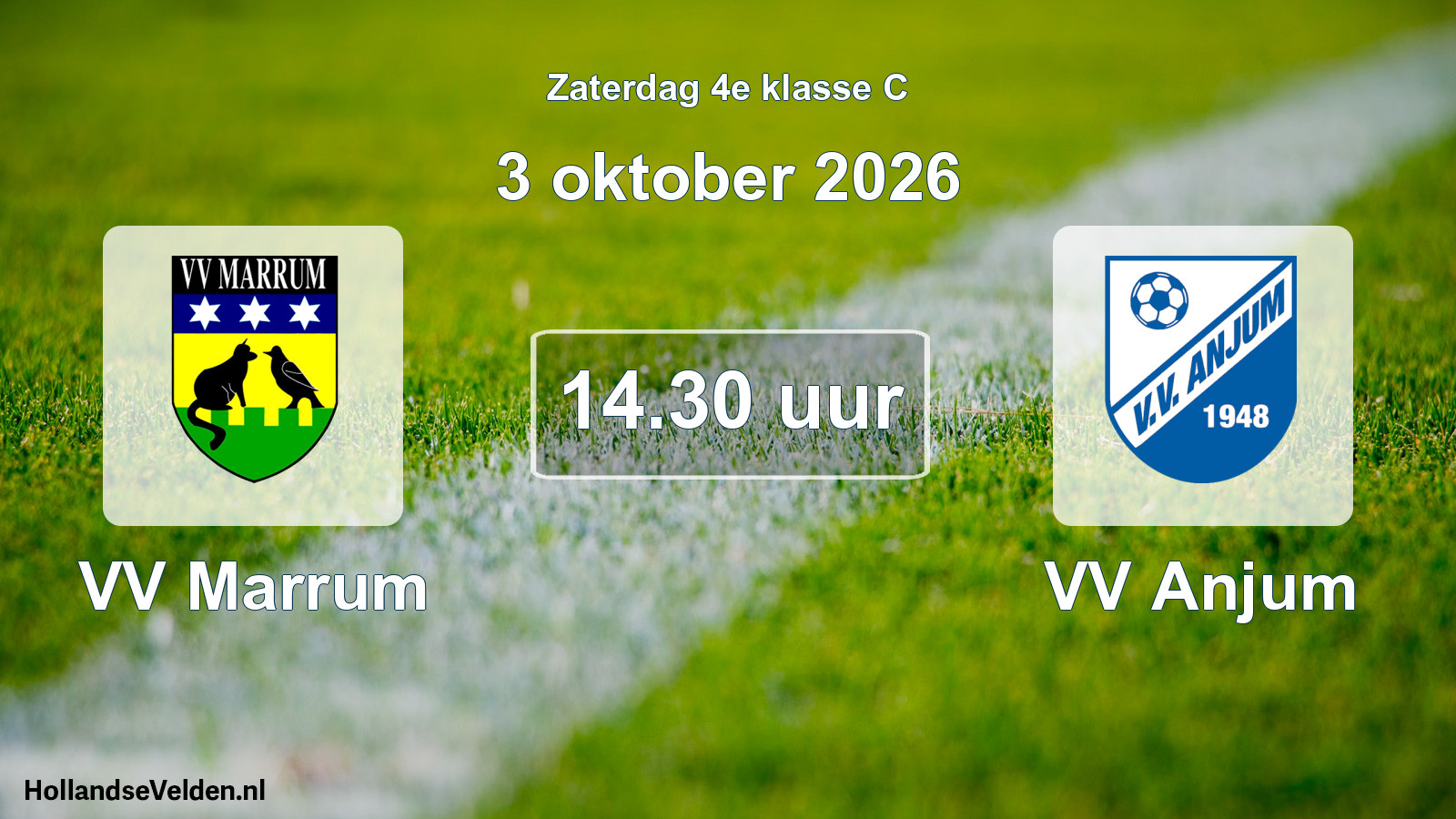 Geplande wedstrijd: VV Marrum - VV Anjum (3 oktober 2026)