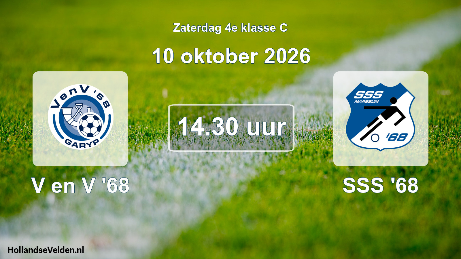 Geplande wedstrijd: V en V '68 - SSS '68 (10 oktober 2026)