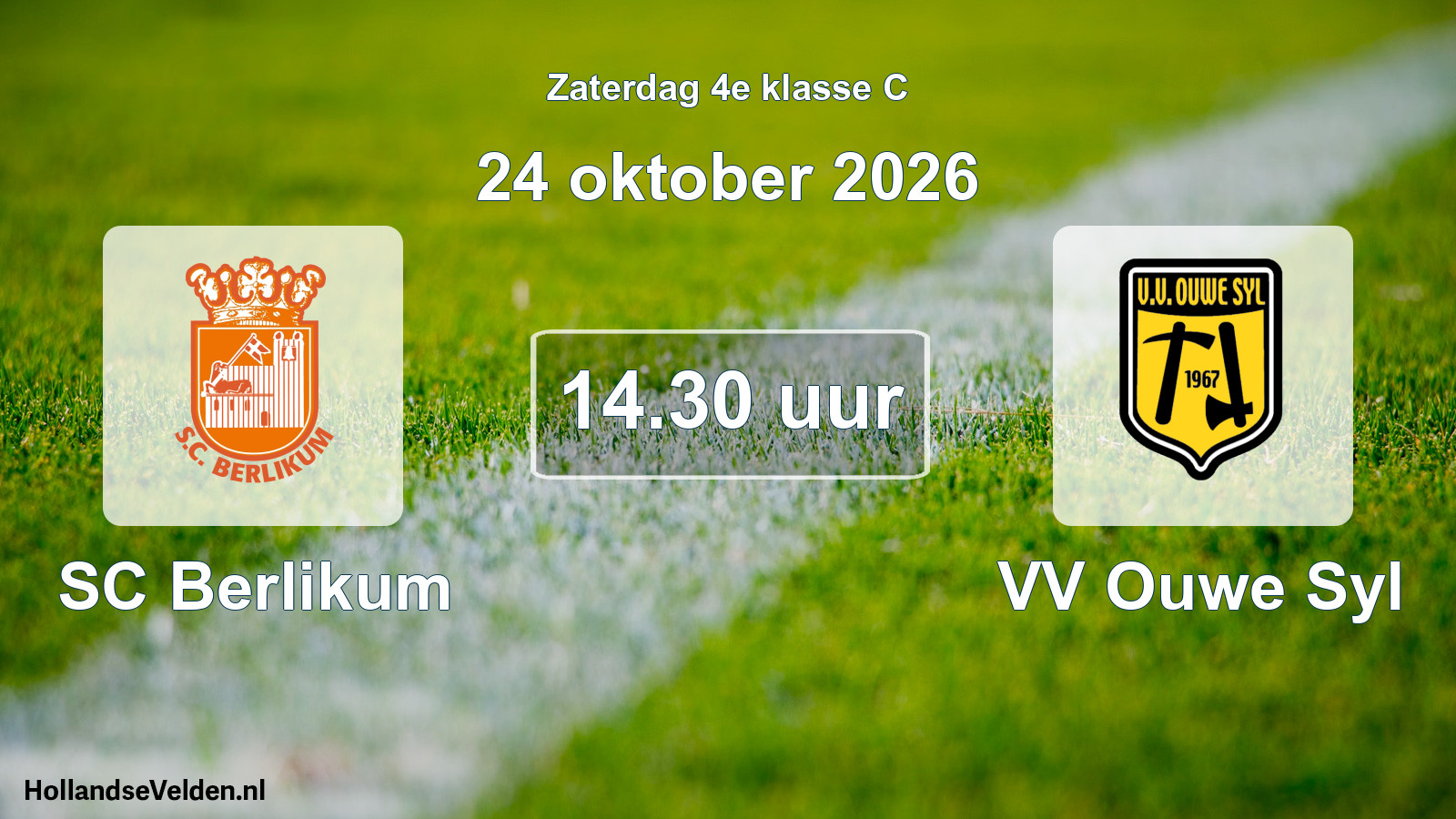Geplande wedstrijd: SC Berlikum - VV Ouwe Syl (24 oktober 2026)