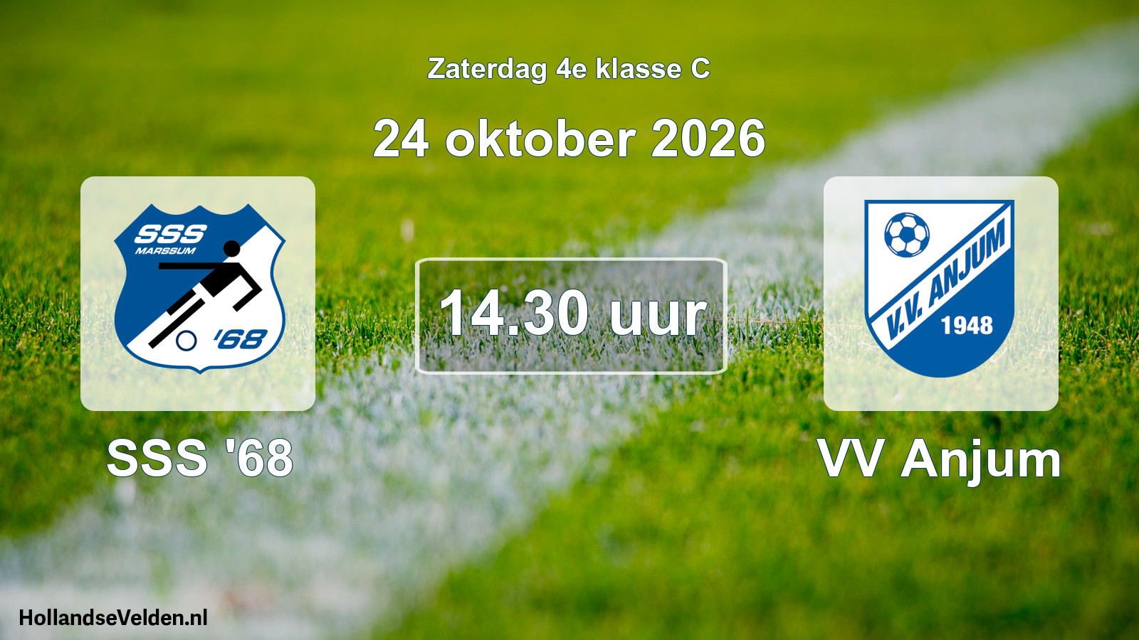 Geplande wedstrijd: SSS '68 - VV Anjum (24 oktober 2026)