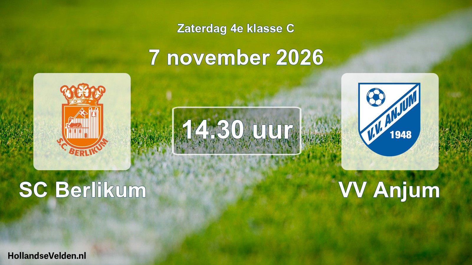 Geplande wedstrijd: SC Berlikum - VV Anjum (7 november 2026)