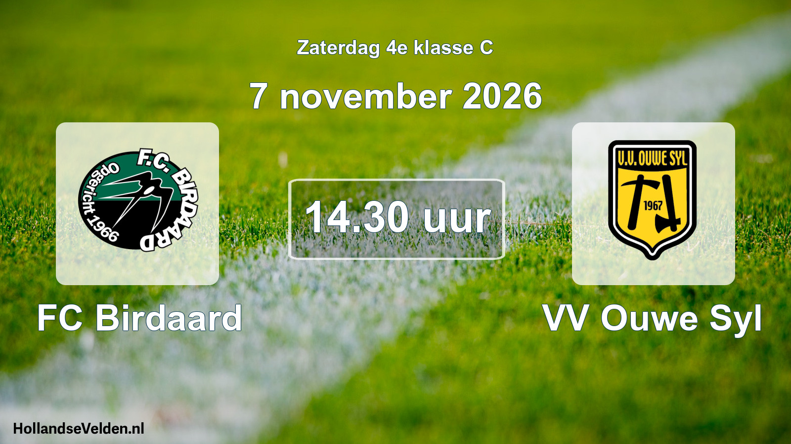 Geplande wedstrijd: FC Birdaard - VV Ouwe Syl (7 november 2026)