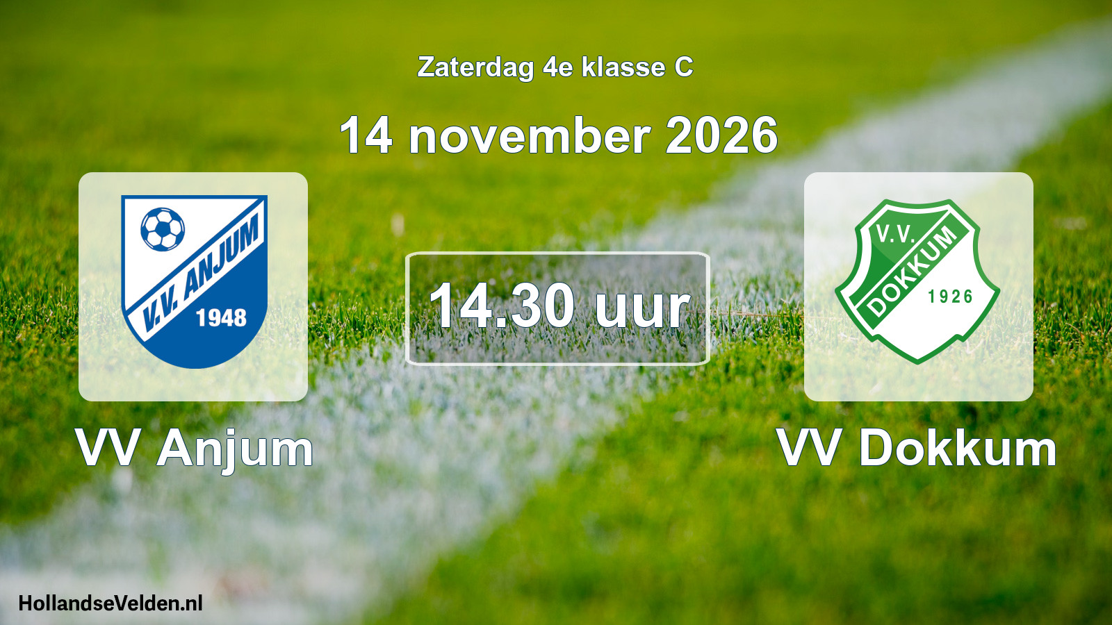 Geplande wedstrijd: VV Anjum - VV Dokkum (14 november 2026)