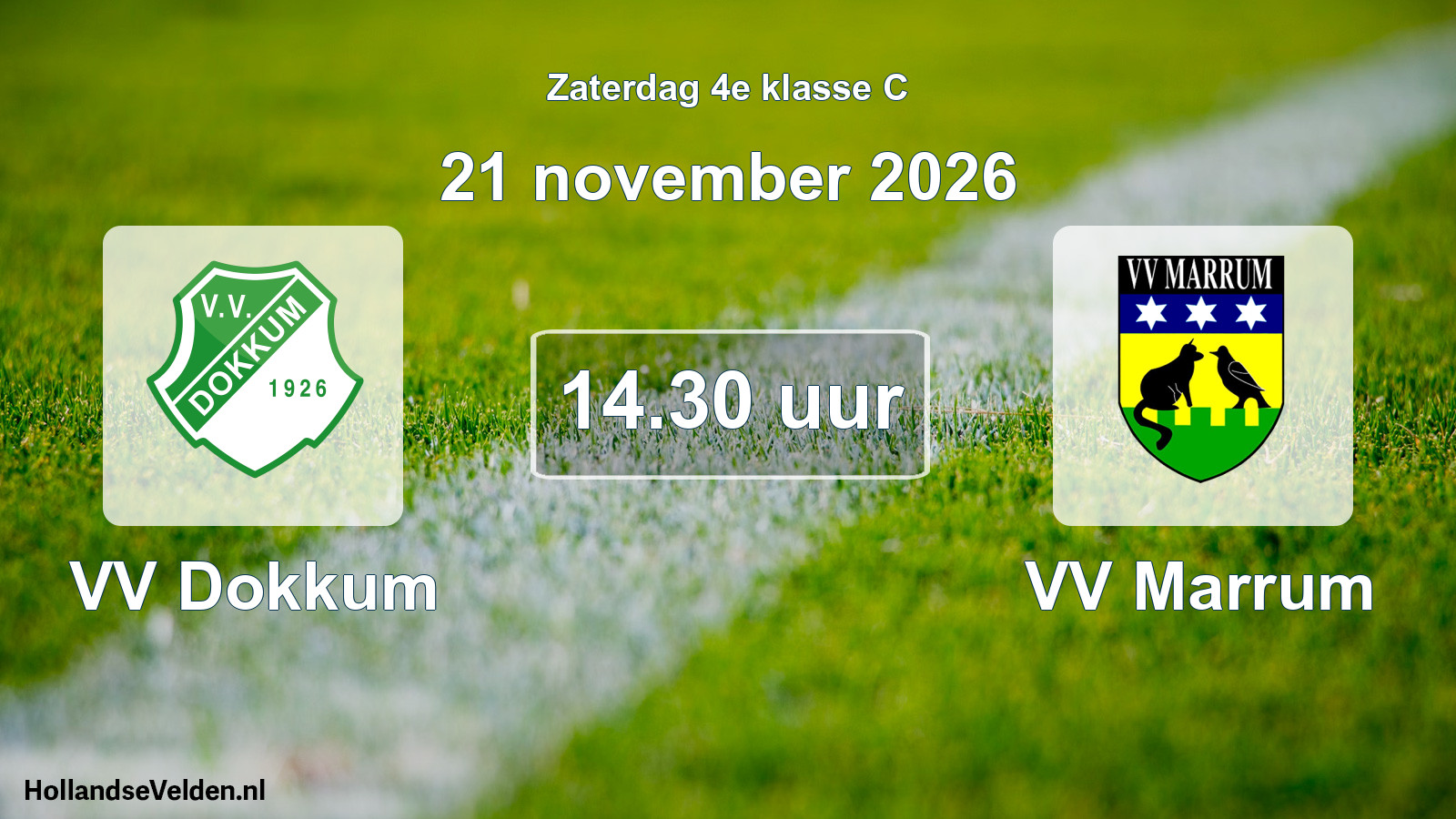 Geplande wedstrijd: VV Dokkum - VV Marrum (21 november 2026)