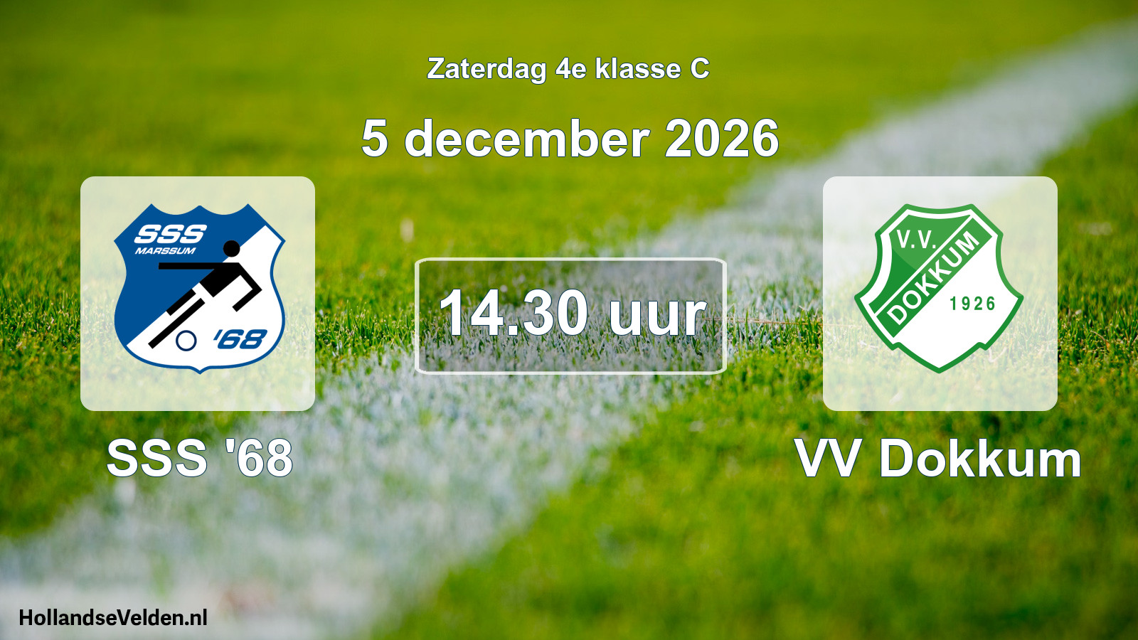 Geplande wedstrijd: SSS '68 - VV Dokkum (5 december 2026)