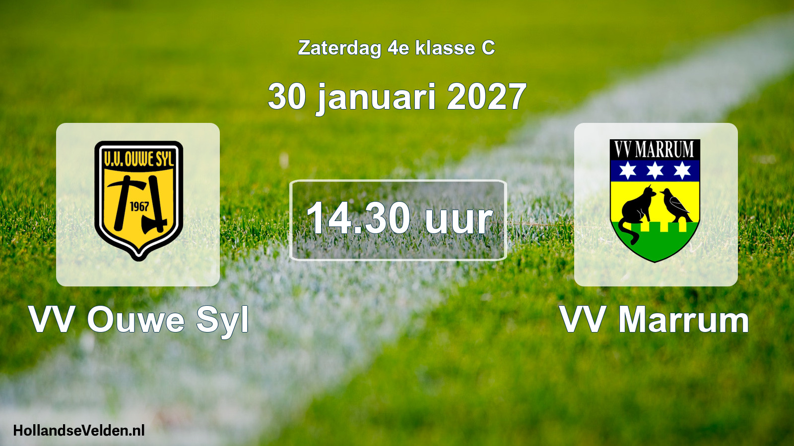 Geplande wedstrijd: VV Ouwe Syl - VV Marrum (30 januari 2027)