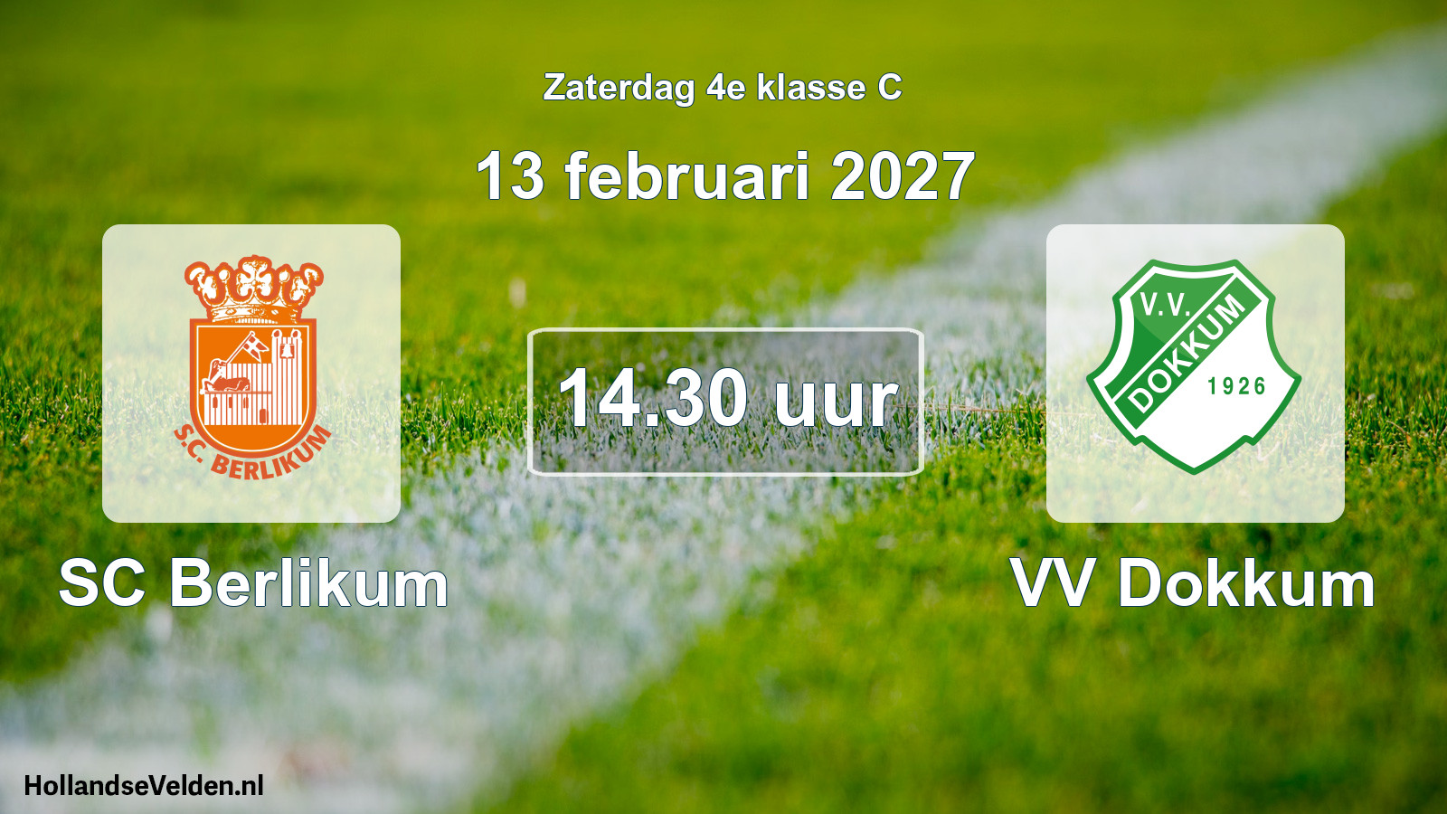 Geplande wedstrijd: SC Berlikum - VV Dokkum (13 februari 2027)