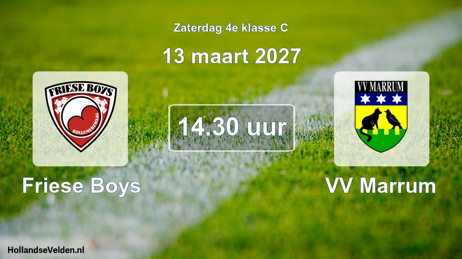 Geplande wedstrijd: Friese Boys - VV Marrum (13 maart 2027)