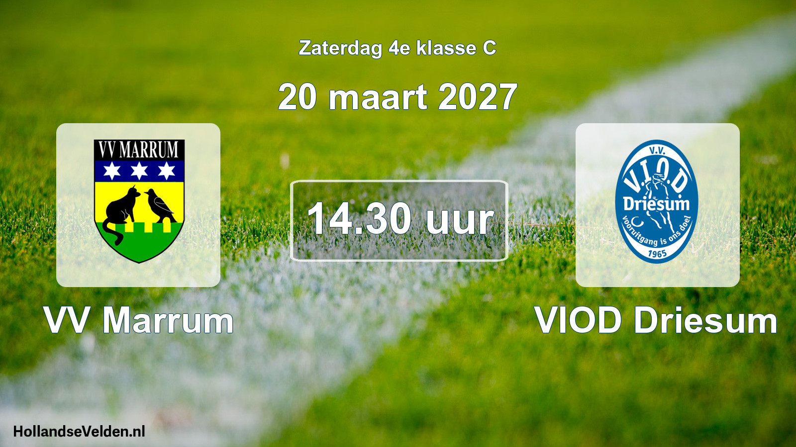 Geplande wedstrijd: VV Marrum - VIOD Driesum (20 maart 2027)