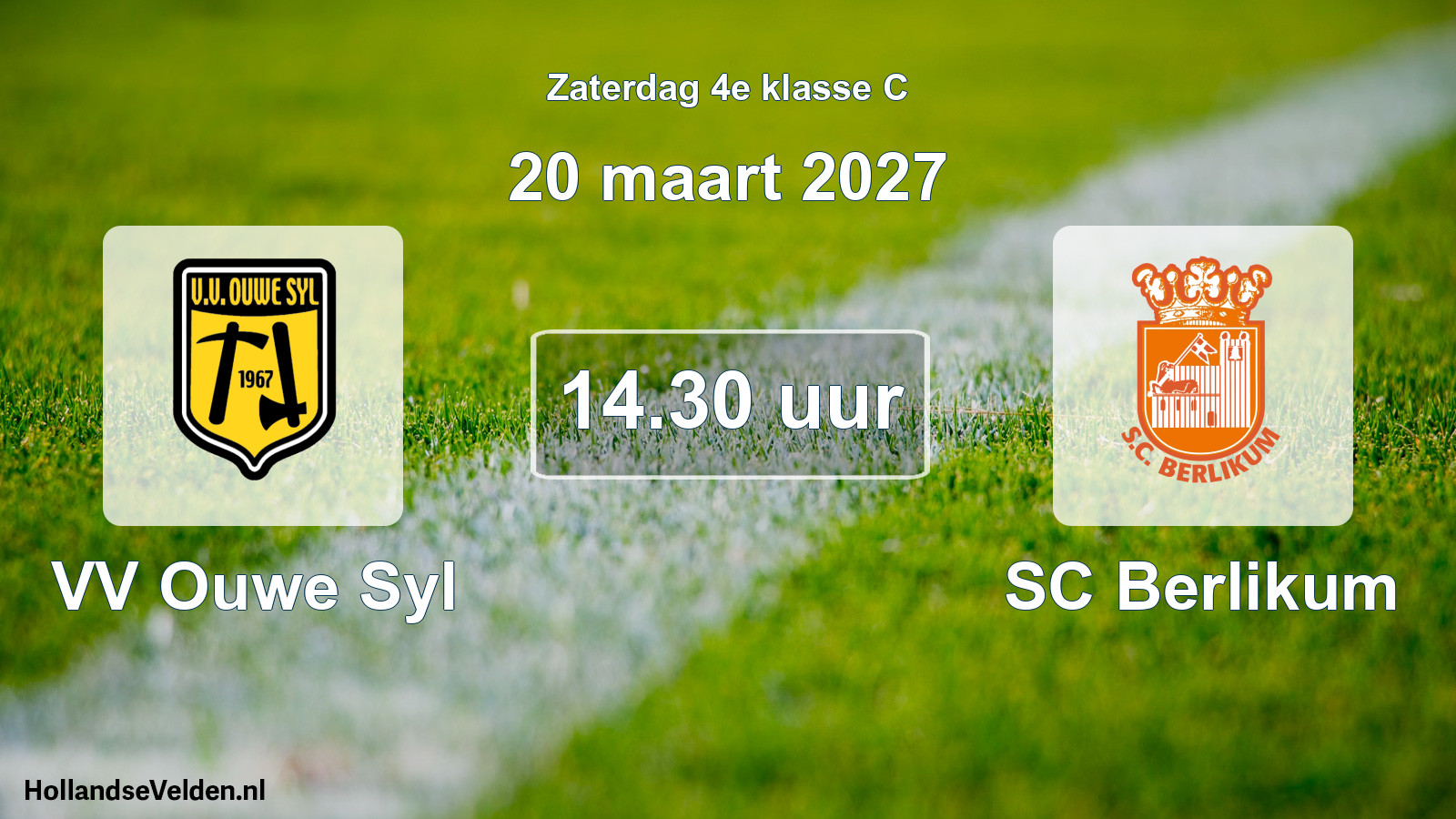 Geplande wedstrijd: VV Ouwe Syl - SC Berlikum (20 maart 2027)