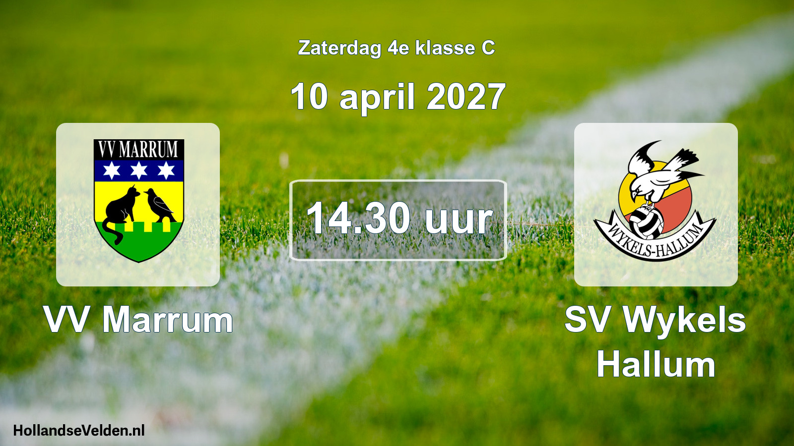 Geplande wedstrijd: VV Marrum - SV Wykels Hallum (10 april 2027)