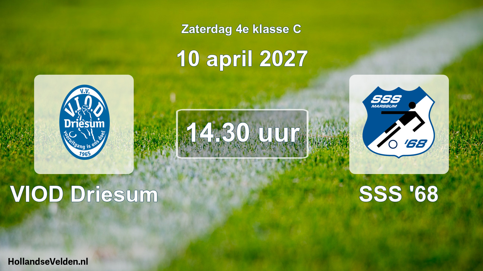 Geplande wedstrijd: VIOD Driesum - SSS '68 (10 april 2027)