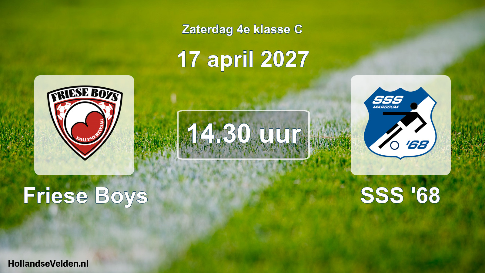 Scheduled Match: Friese Boys - SSS '68 (17 April 2027)