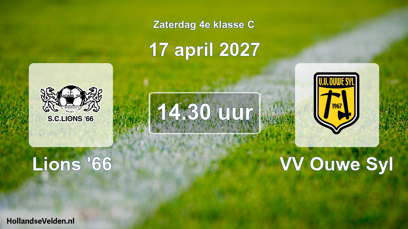 Geplande wedstrijd: Lions '66 - VV Ouwe Syl (17 april 2027)