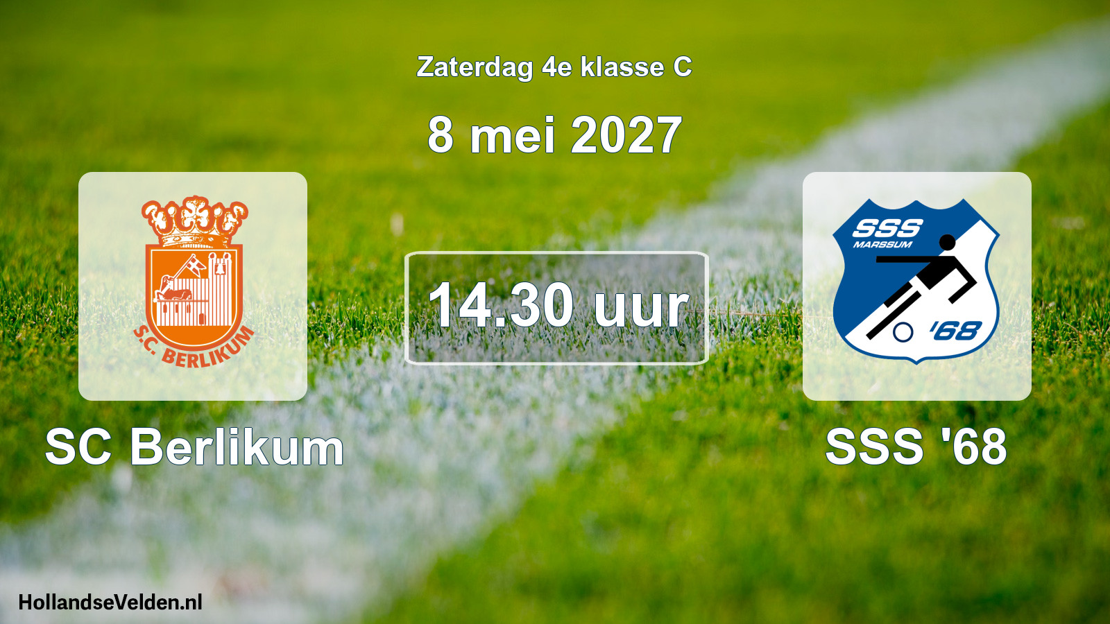 Geplande wedstrijd: SC Berlikum - SSS '68 (8 mei 2027)