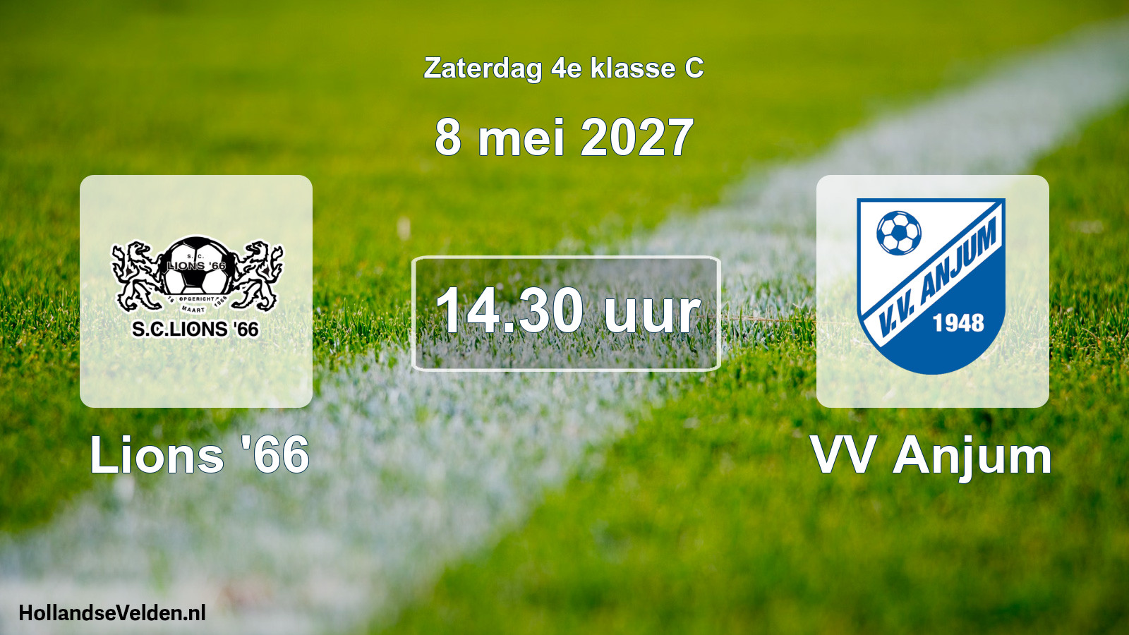 Geplande wedstrijd: Lions '66 - VV Anjum (8 mei 2027)