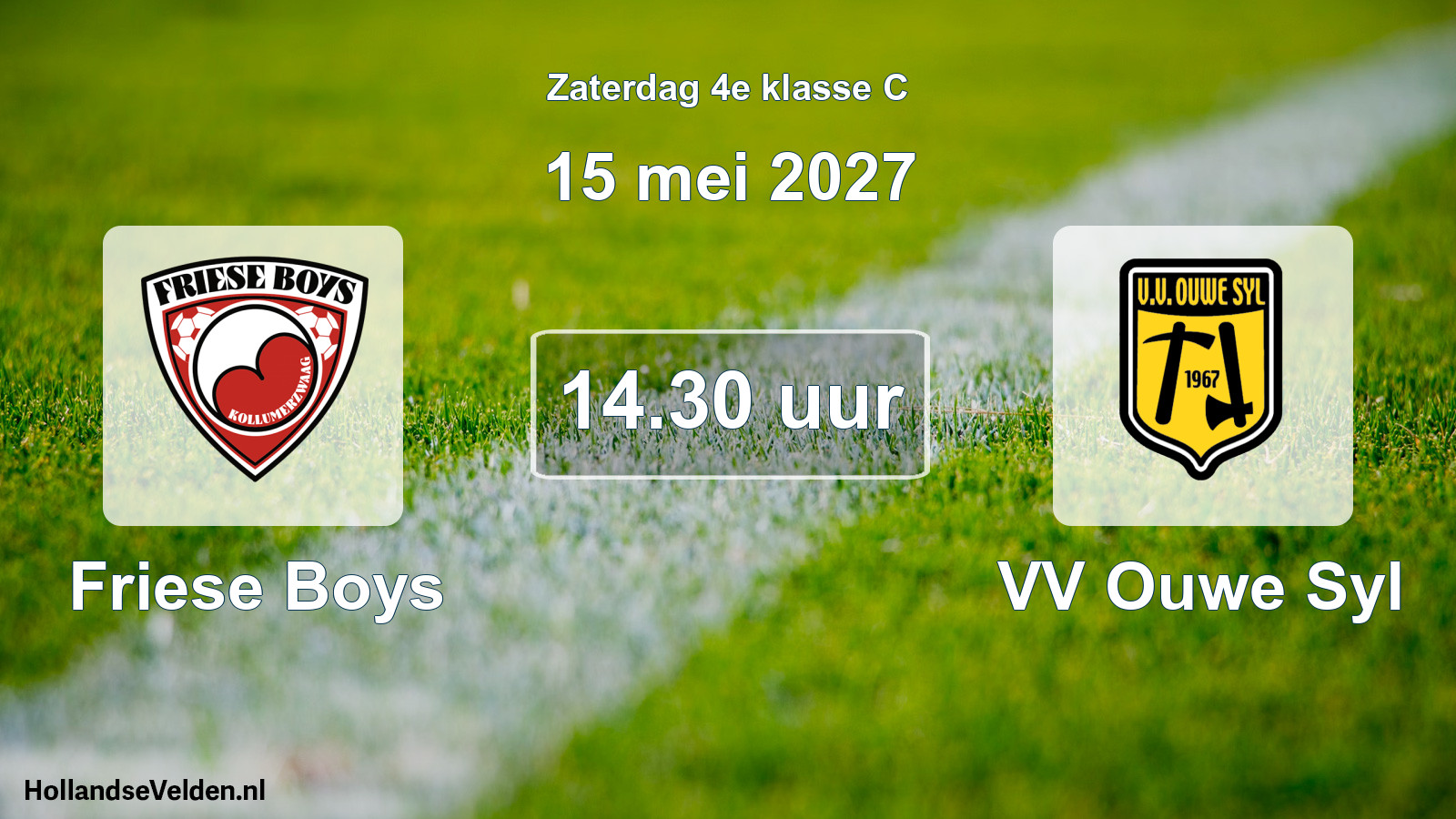Geplande wedstrijd: Friese Boys - VV Ouwe Syl (15 mei 2027)