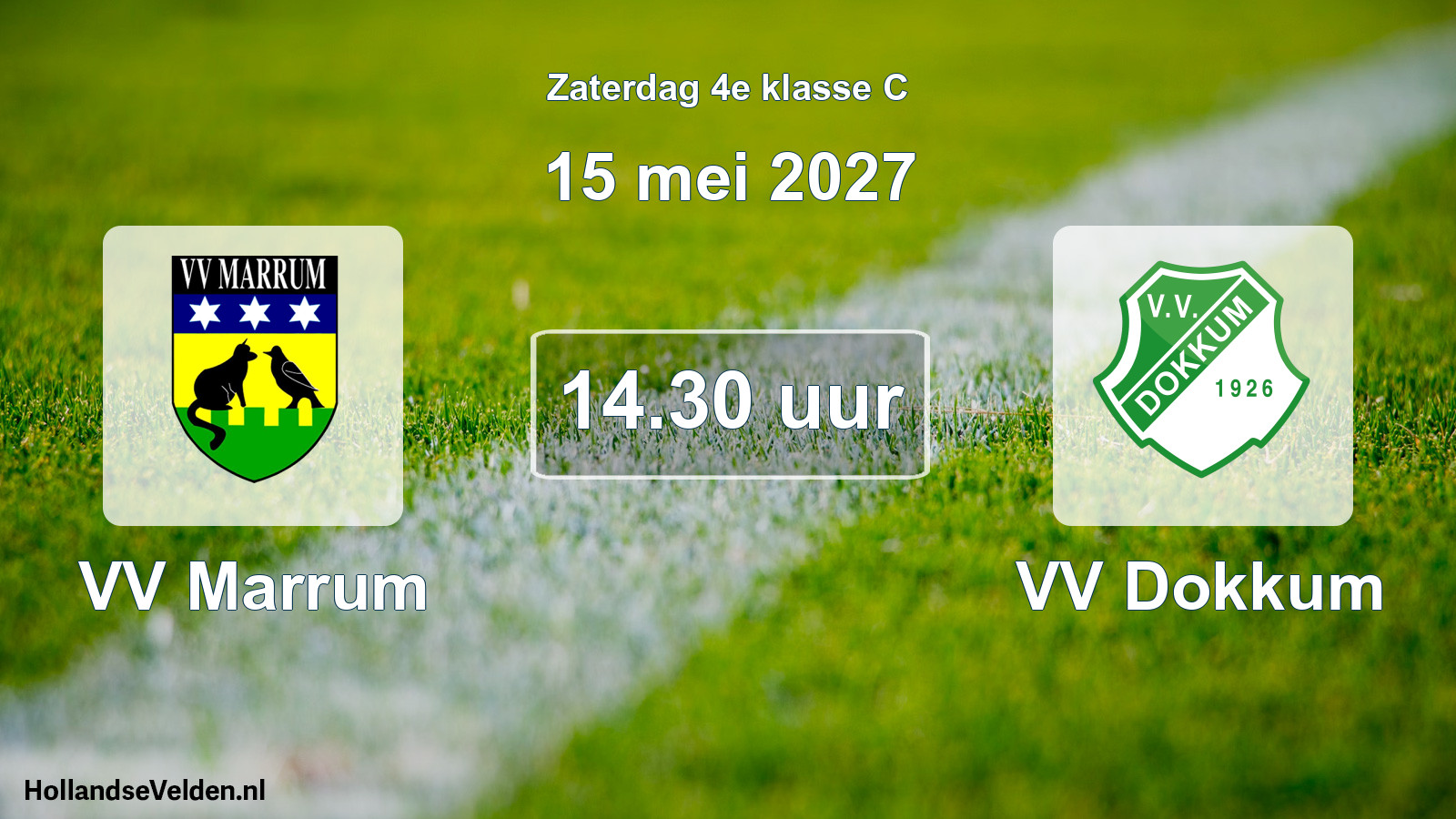 Geplande wedstrijd: VV Marrum - VV Dokkum (15 mei 2027)