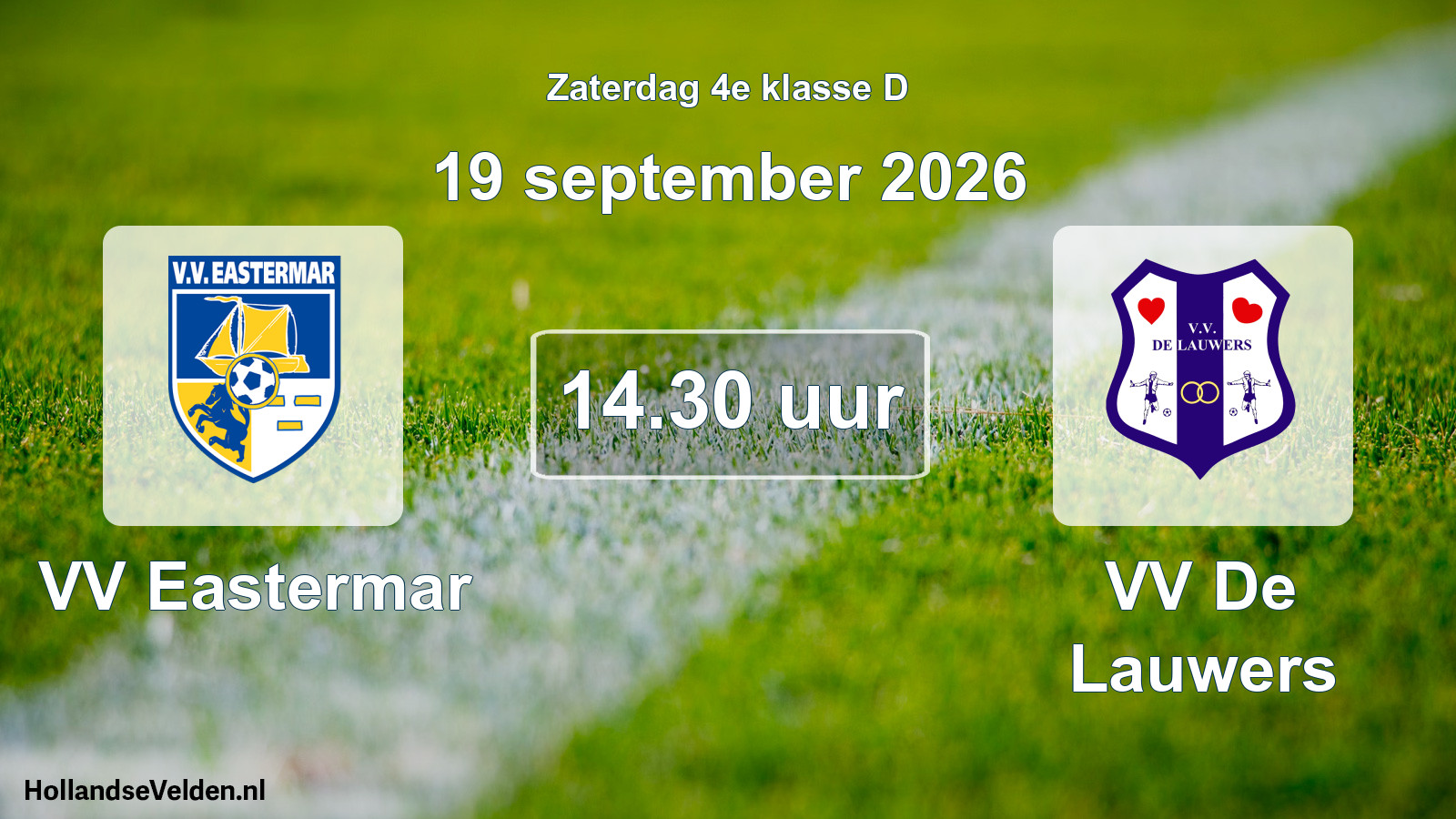 Geplande wedstrijd: VV Eastermar - VV De Lauwers (19 september 2026)