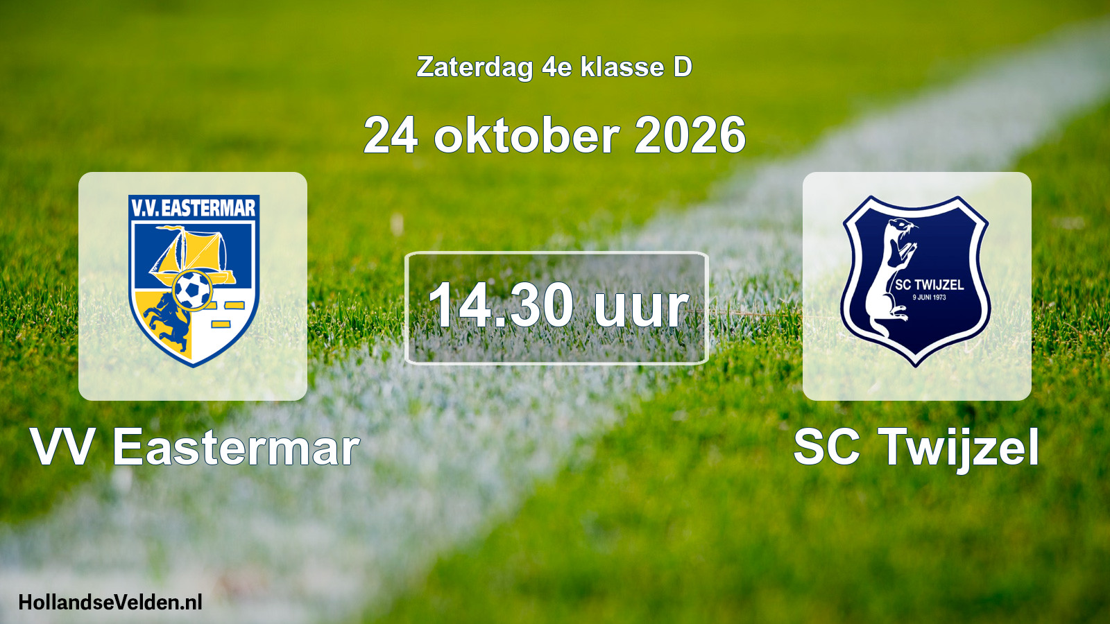 Scheduled Match: VV Eastermar - SC Twijzel (24 October 2026)