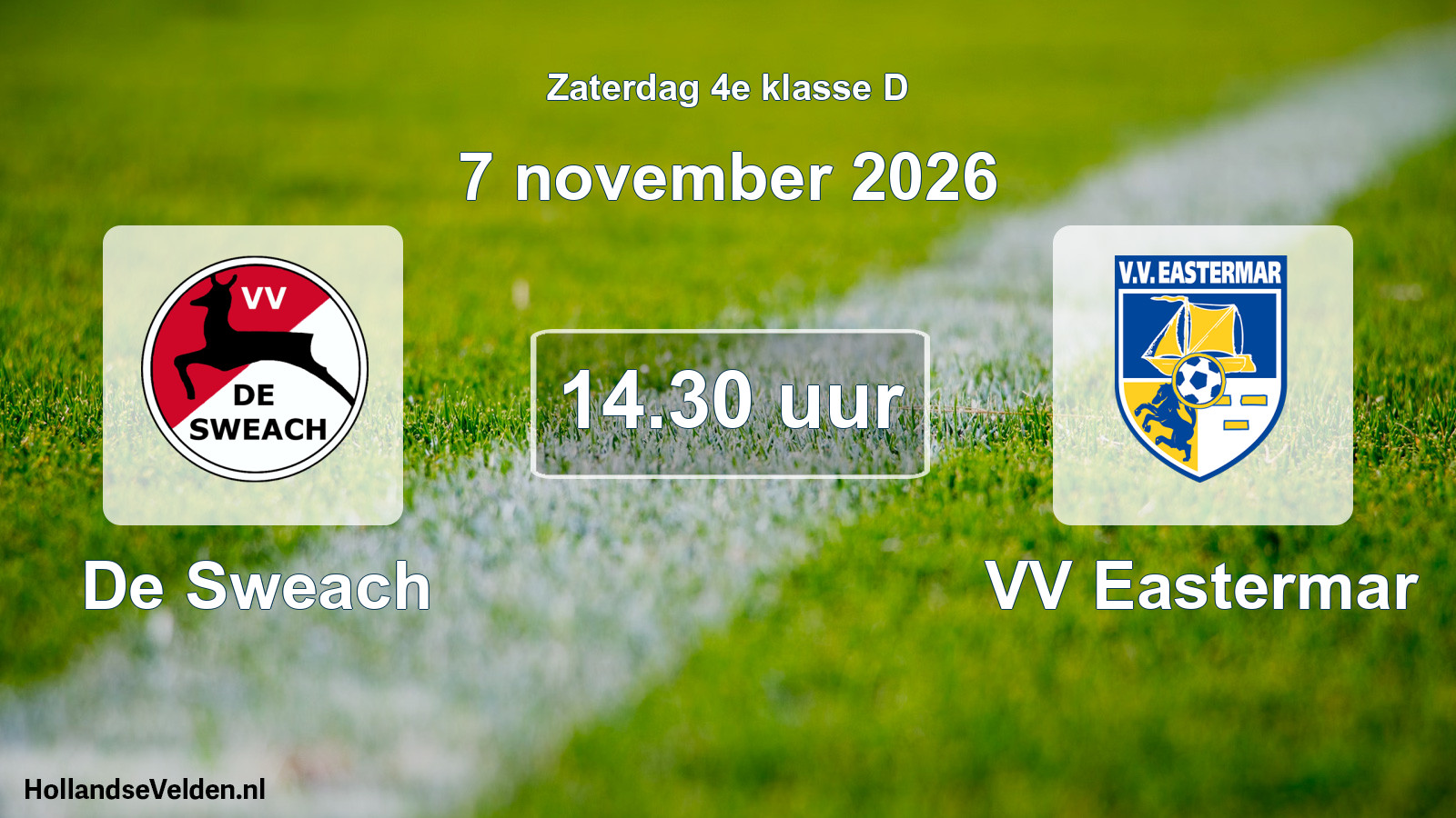 Geplande wedstrijd: De Sweach - VV Eastermar (7 november 2026)
