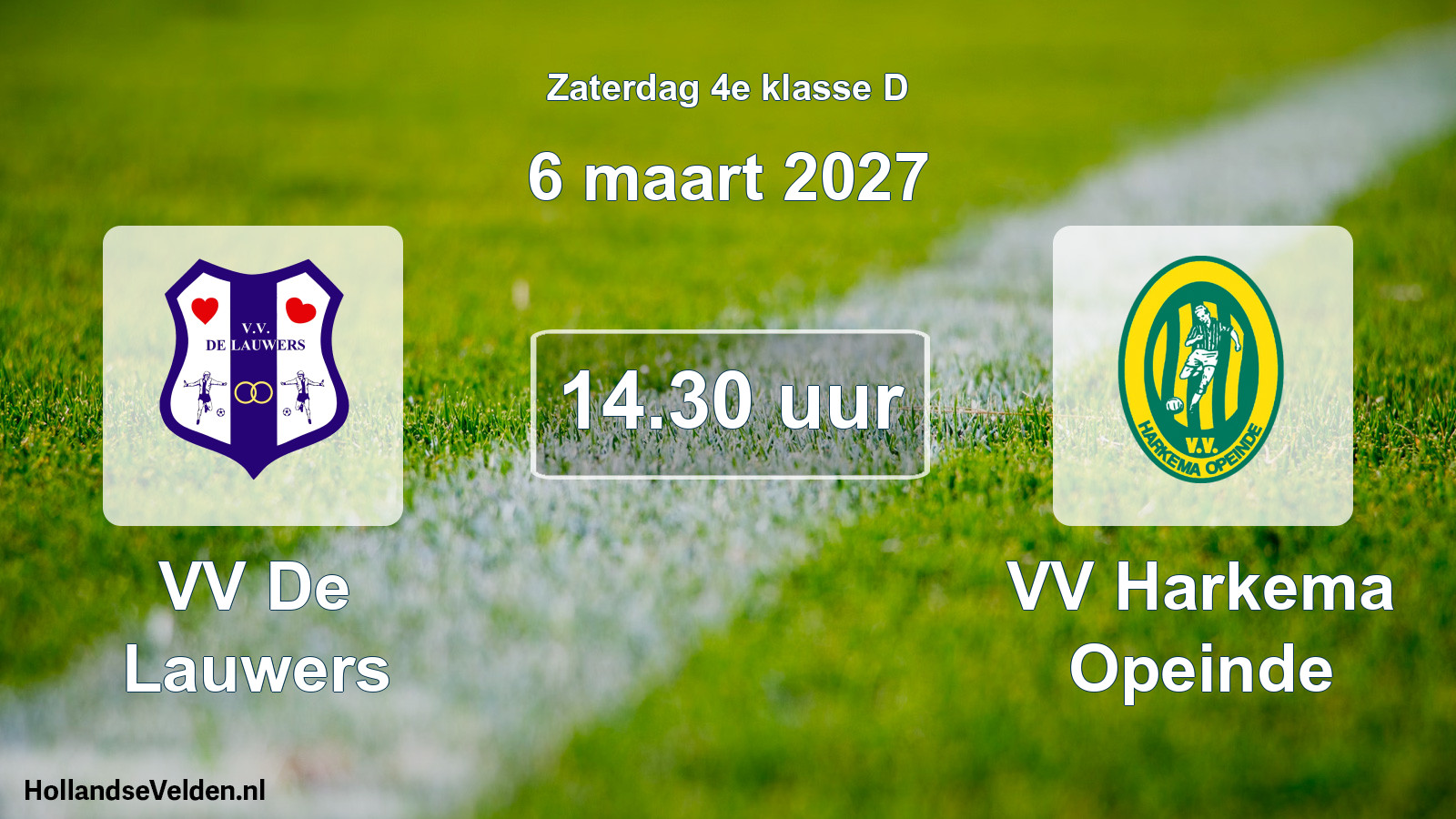 Geplande wedstrijd: VV De Lauwers - VV Harkema Opeinde (6 maart 2027)