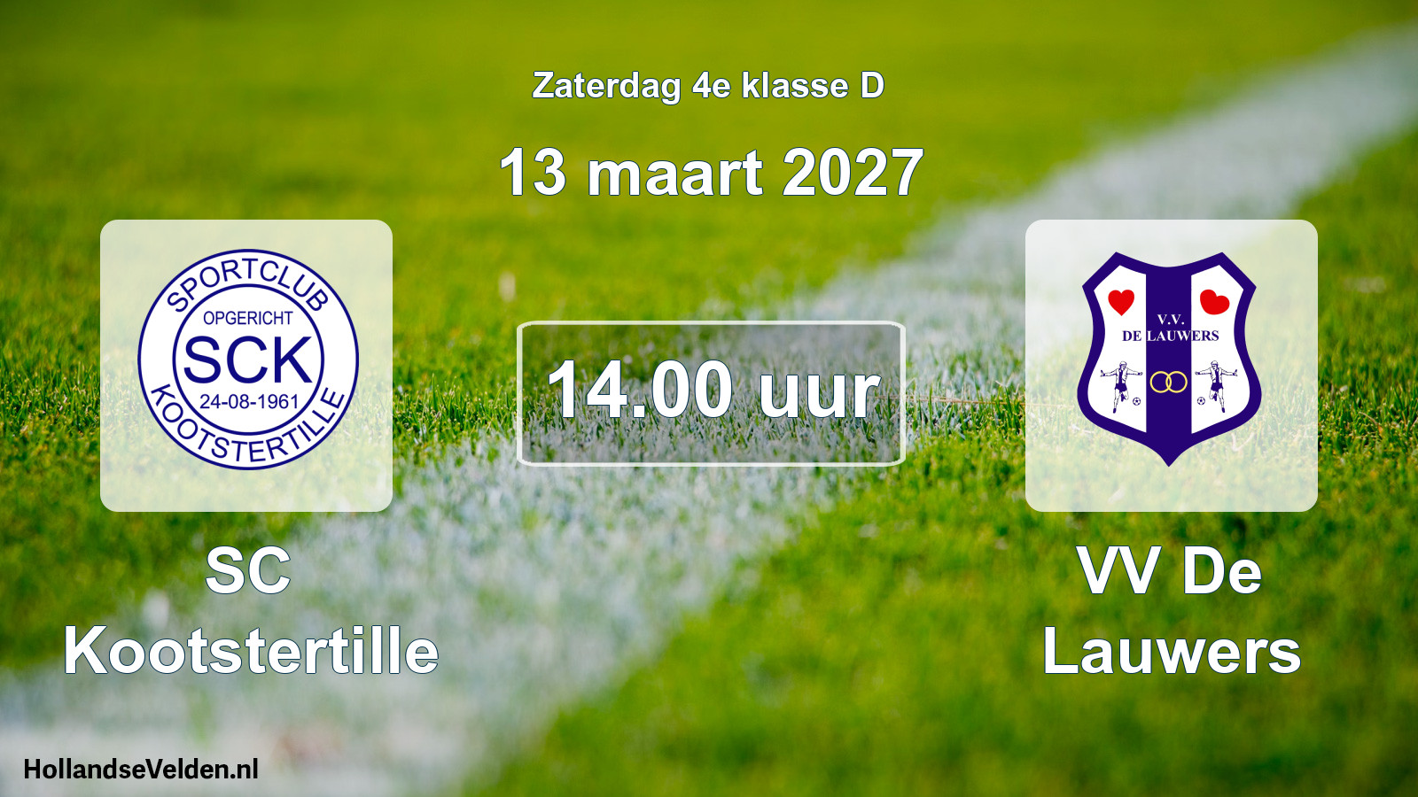 Geplande wedstrijd: SC Kootstertille - VV De Lauwers (13 maart 2027)