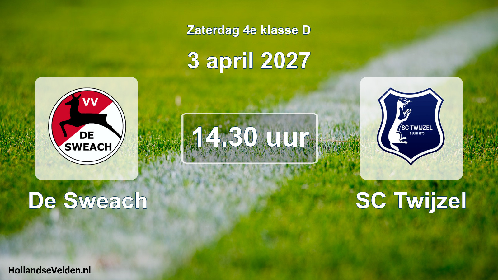 Geplande wedstrijd: De Sweach - SC Twijzel (3 april 2027)