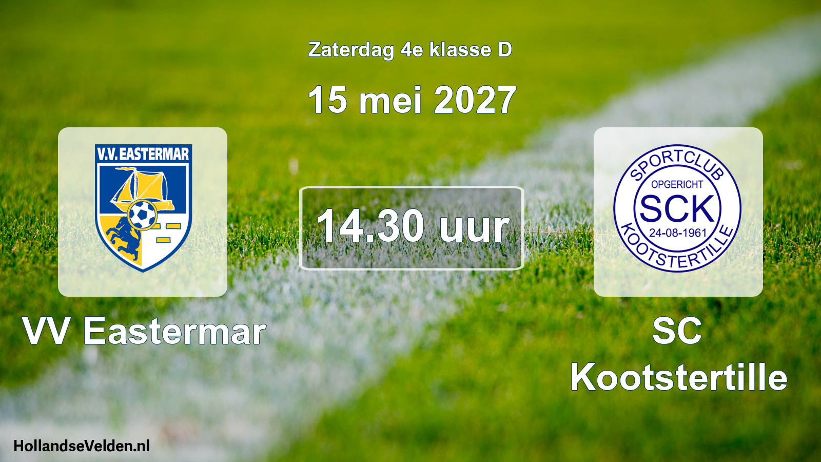 Geplande wedstrijd: VV Eastermar - SC Kootstertille (15 mei 2027)