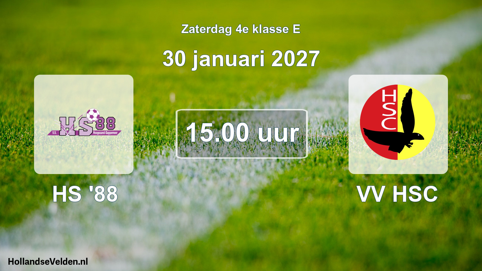 Geplande wedstrijd: HS '88 - VV HSC (30 januari 2027)