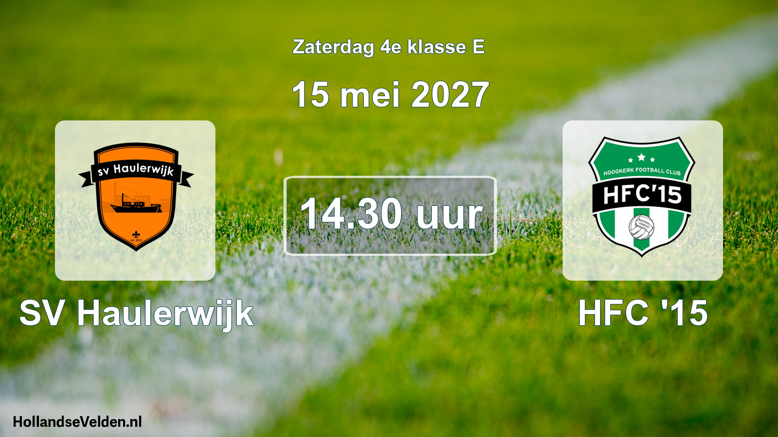 Geplande wedstrijd: SV Haulerwijk - HFC '15 (15 mei 2027)