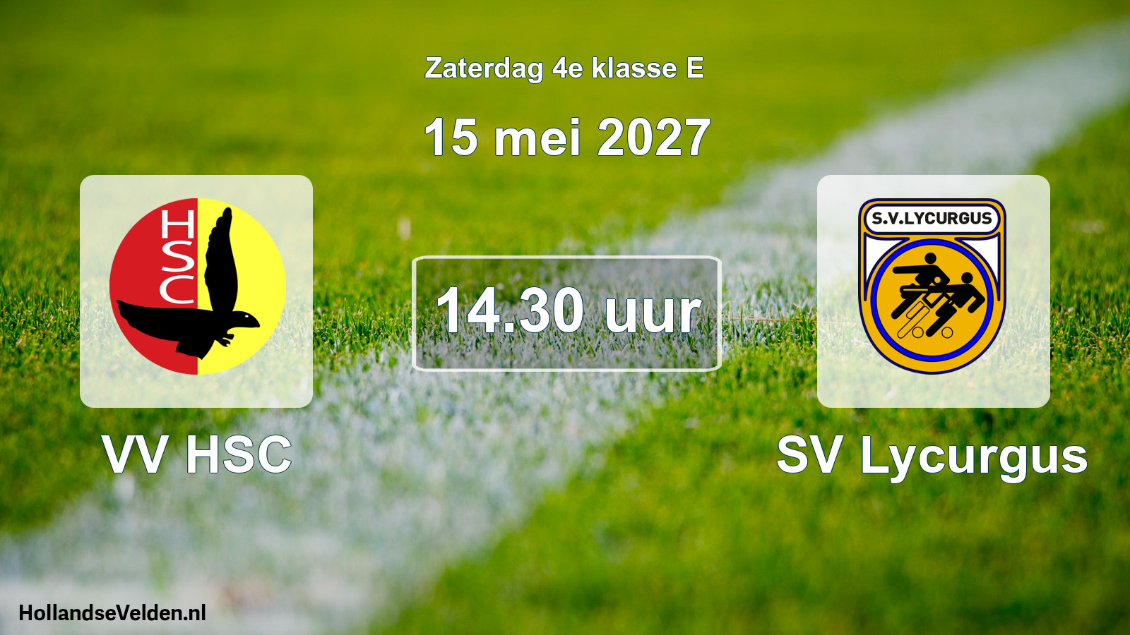 Scheduled Match: VV HSC - SV Lycurgus (15 May 2027)