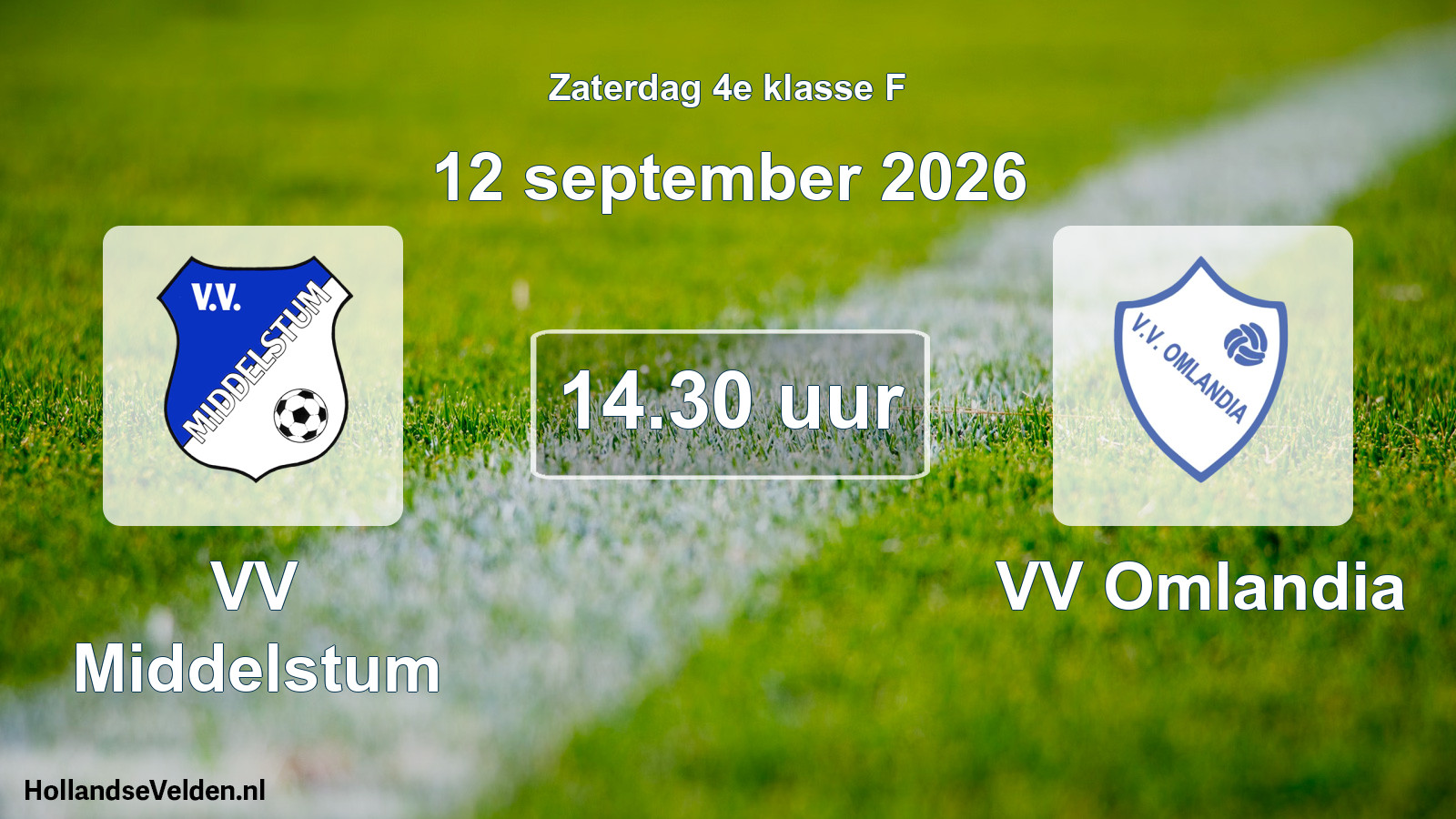 Geplande wedstrijd: VV Middelstum - VV Omlandia (12 september 2026)