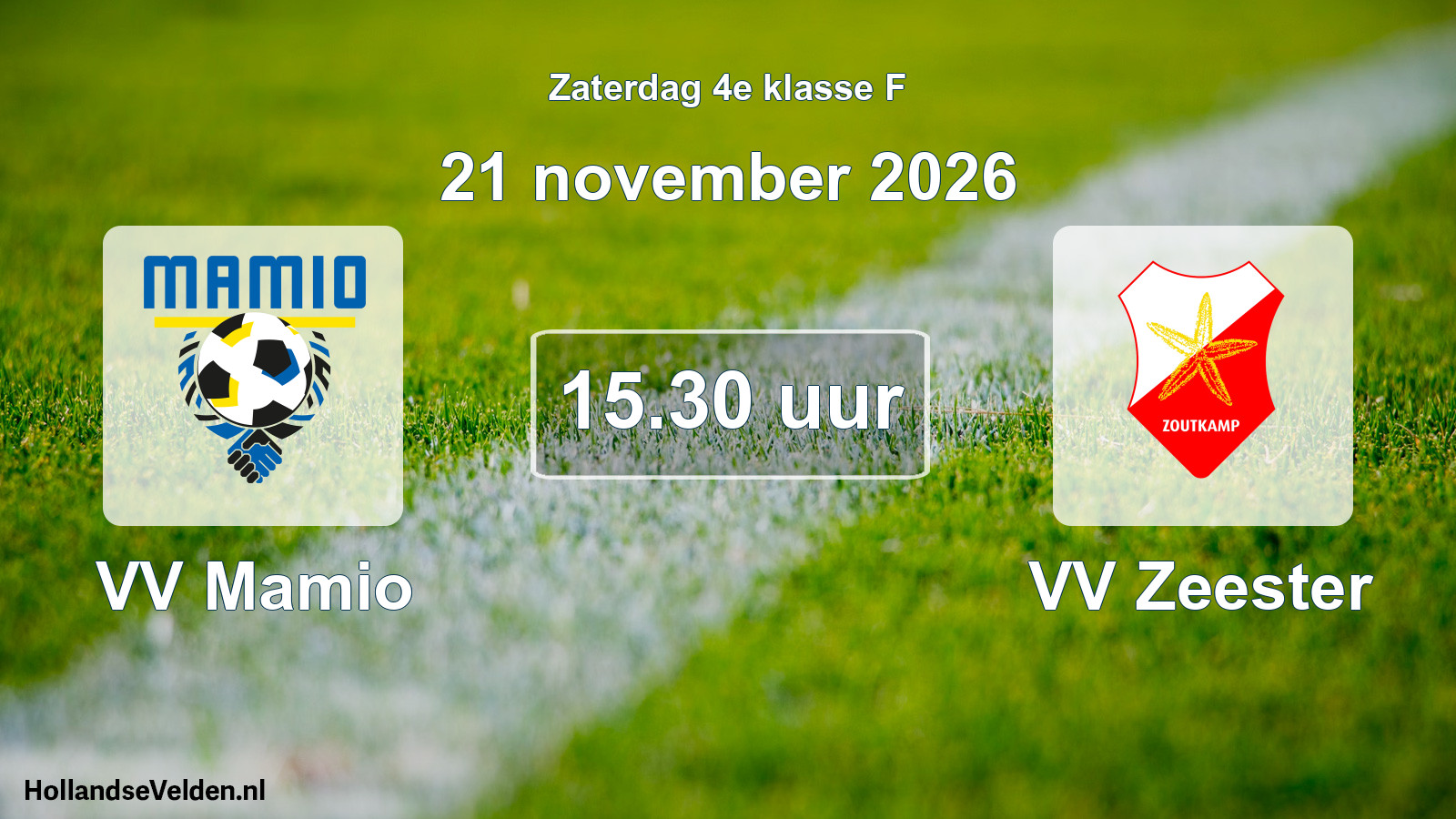 Scheduled Match: VV Mamio - VV Zeester (21 November 2026)