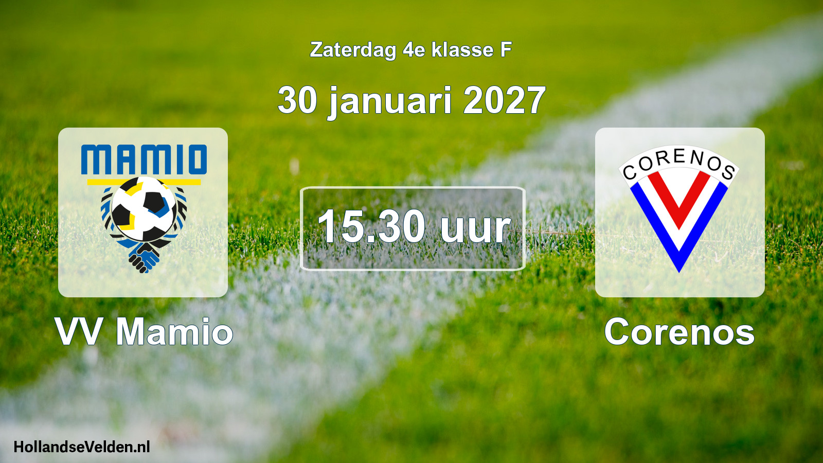 Scheduled Match: VV Mamio - Corenos (30 January 2027)