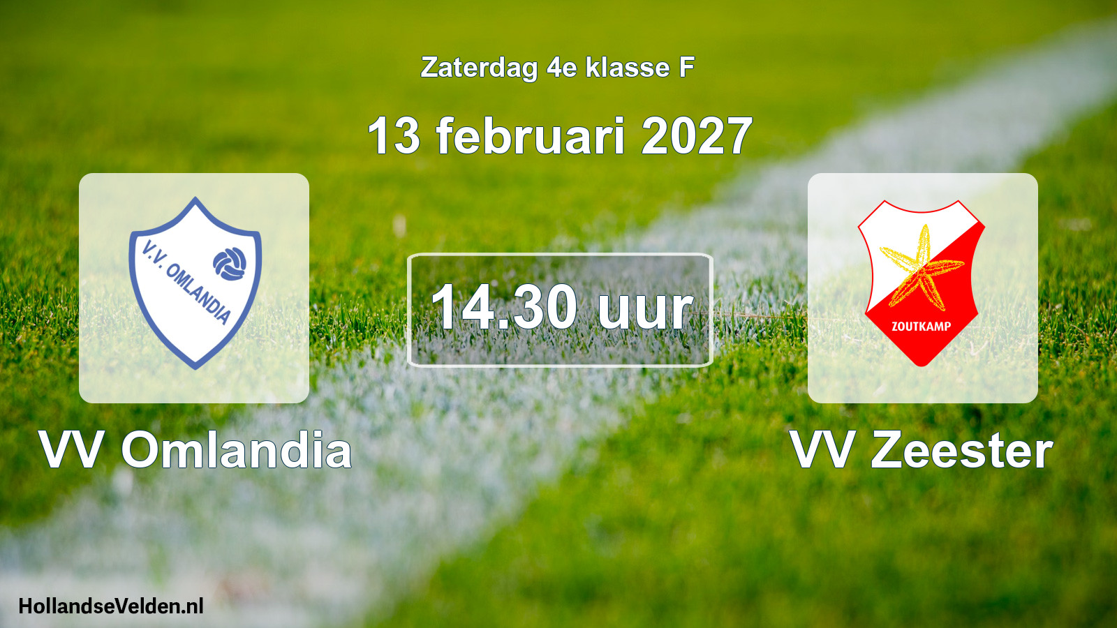 Geplande wedstrijd: VV Omlandia - VV Zeester (13 februari 2027)