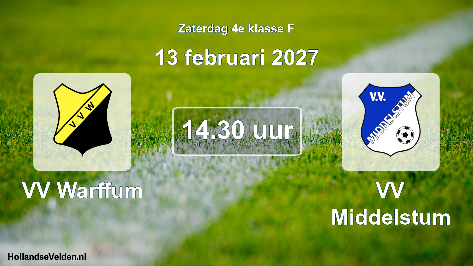Geplande wedstrijd: VV Warffum - VV Middelstum (13 februari 2027)