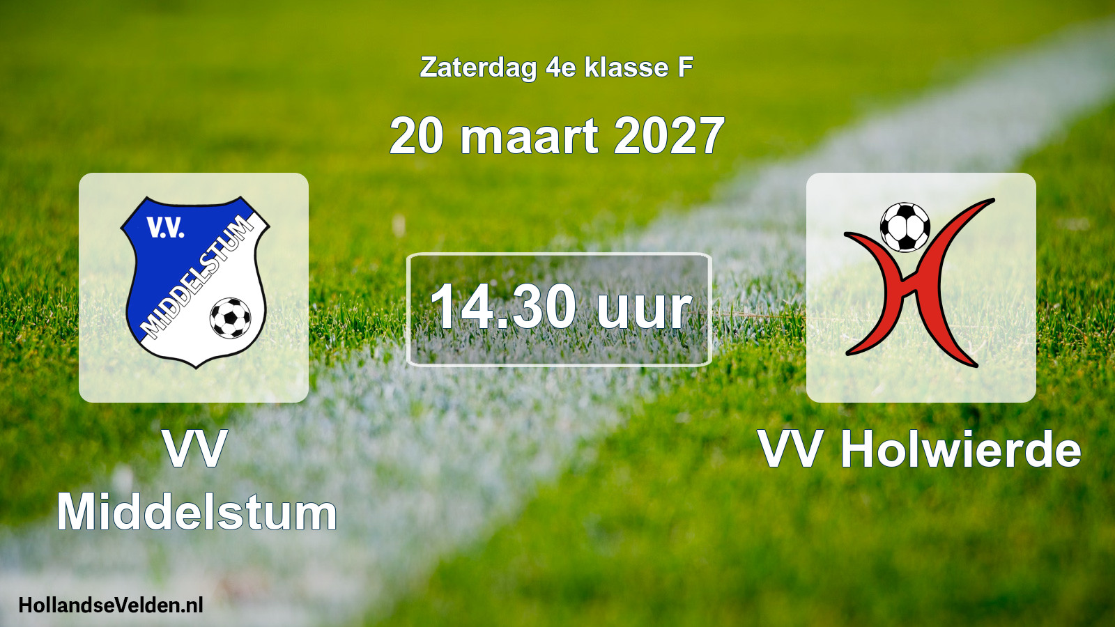 Geplande wedstrijd: VV Middelstum - VV Holwierde (20 maart 2027)