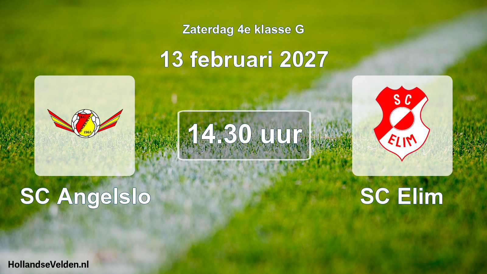 Scheduled Match: SC Angelslo - SC Elim (13 February 2027)