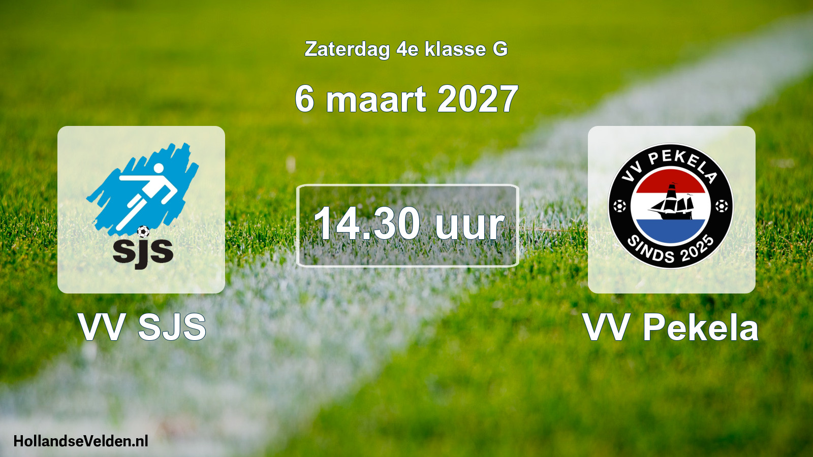 Geplande wedstrijd: VV SJS - VV Pekela (6 maart 2027)