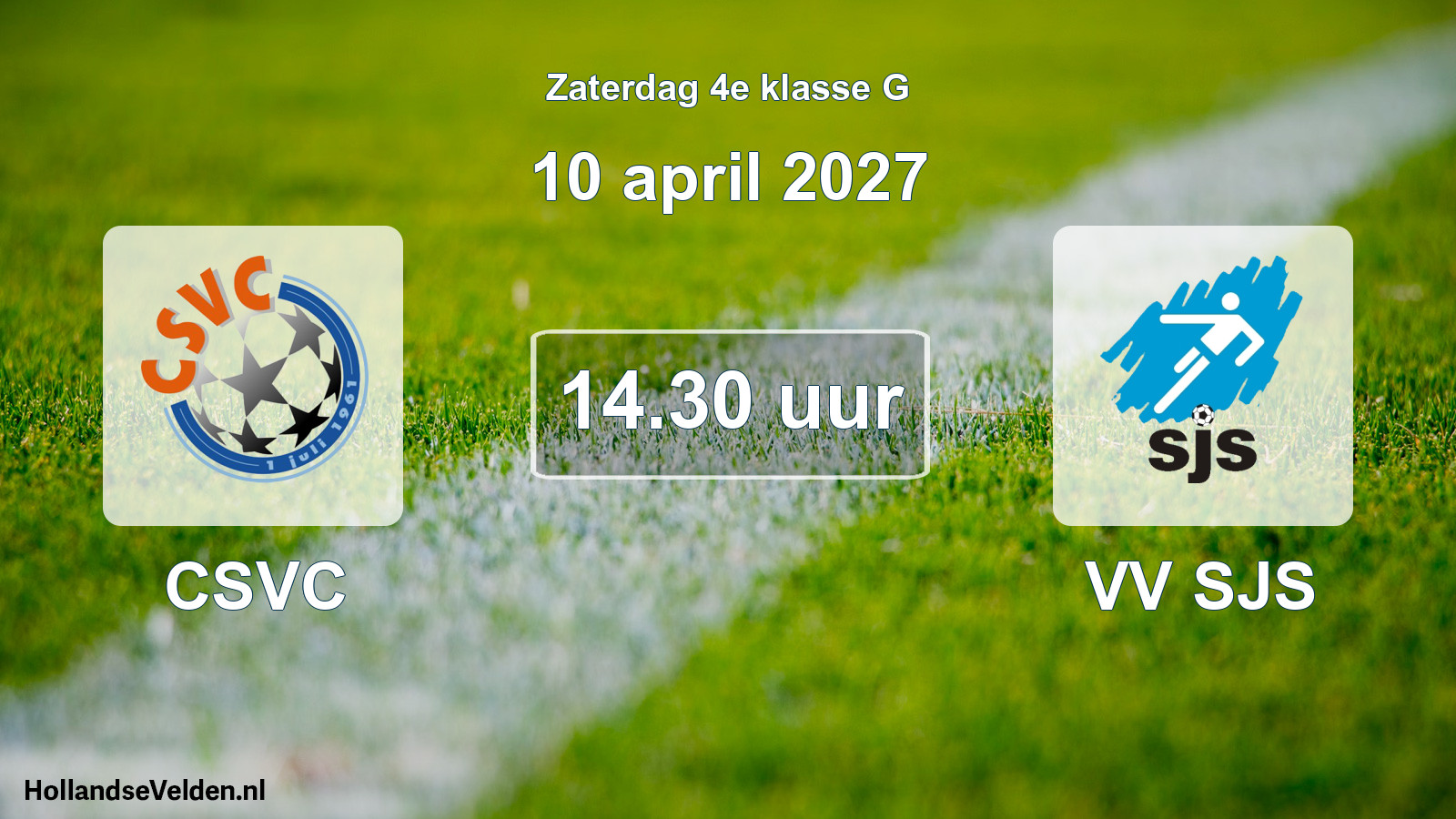 Geplande wedstrijd: CSVC - VV SJS (10 april 2027)