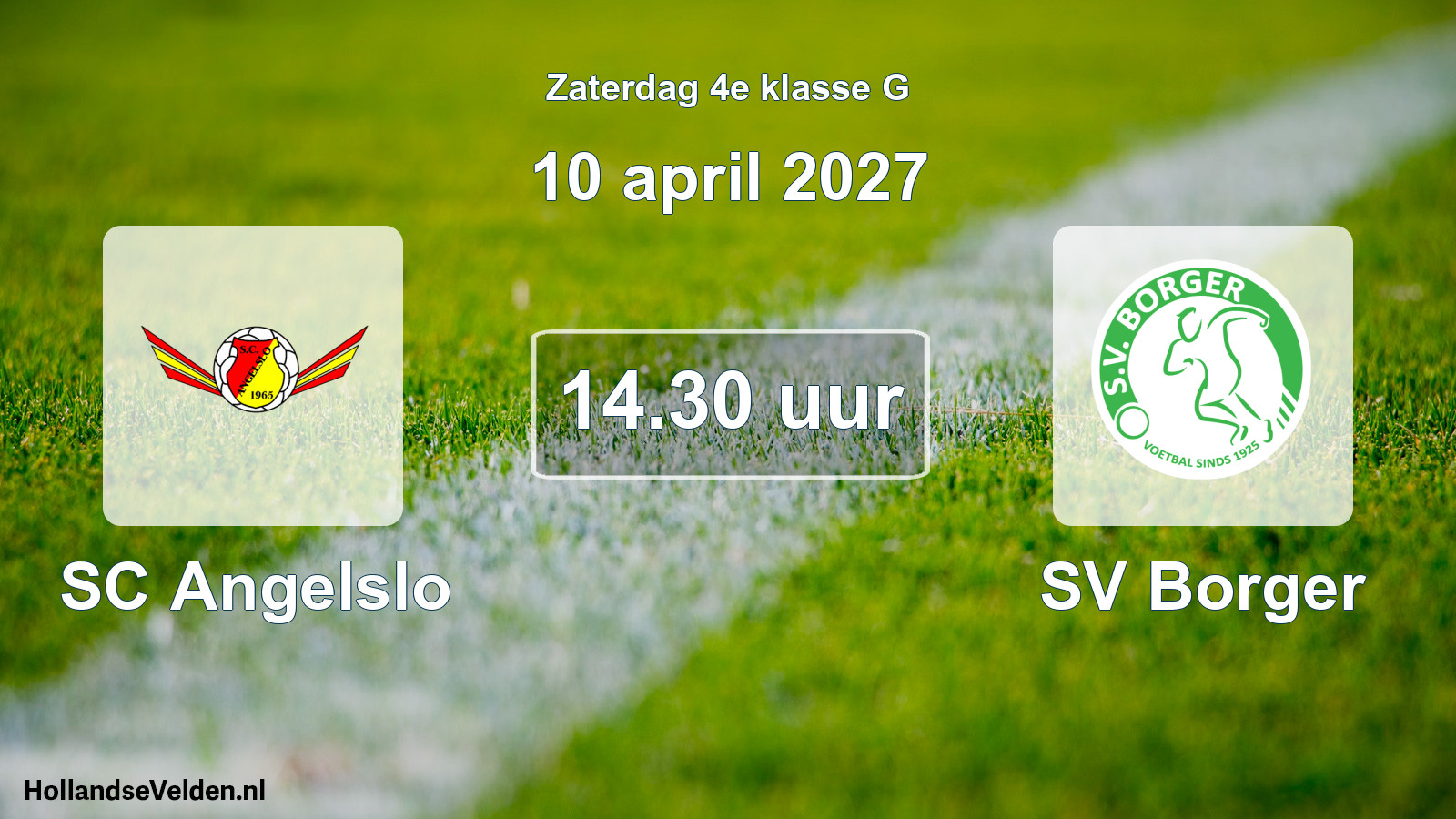 Geplande wedstrijd: SC Angelslo - SV Borger (10 april 2027)