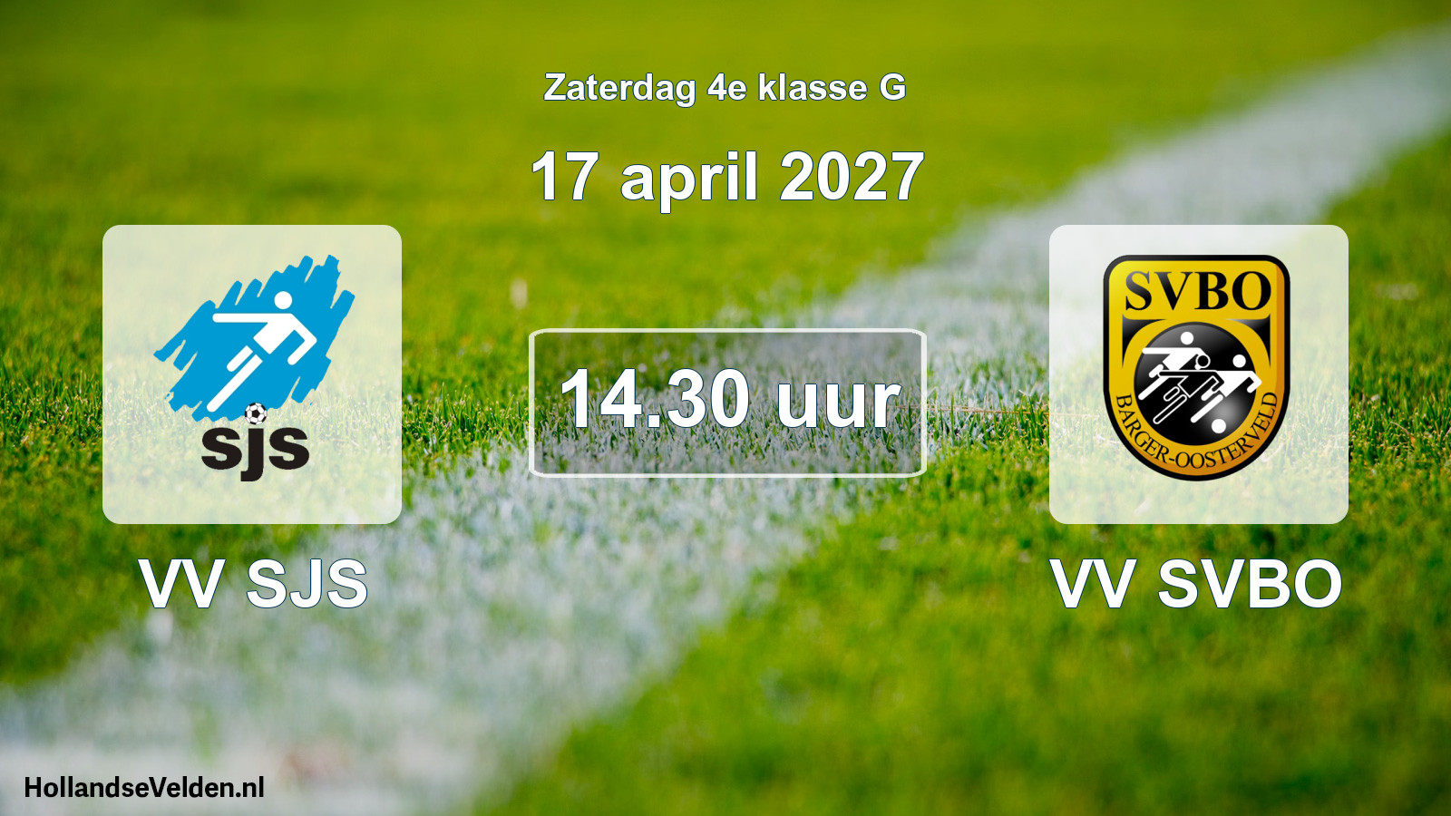 Geplande wedstrijd: VV SJS - VV SVBO (17 april 2027)