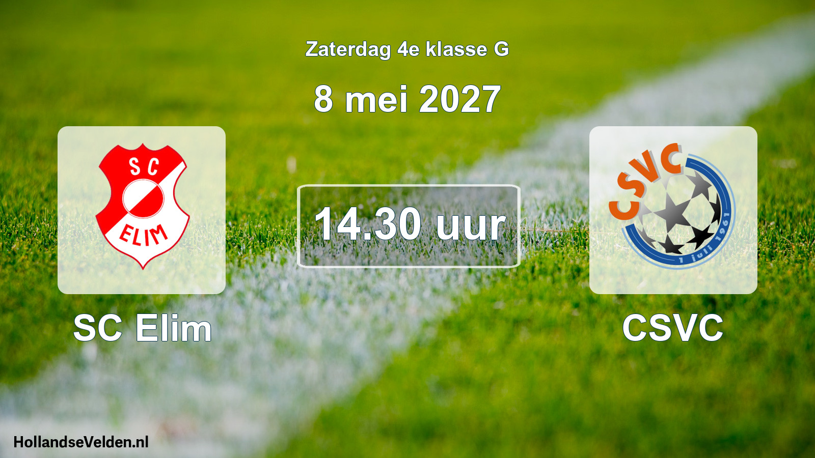 Geplande wedstrijd: SC Elim - CSVC (8 mei 2027)