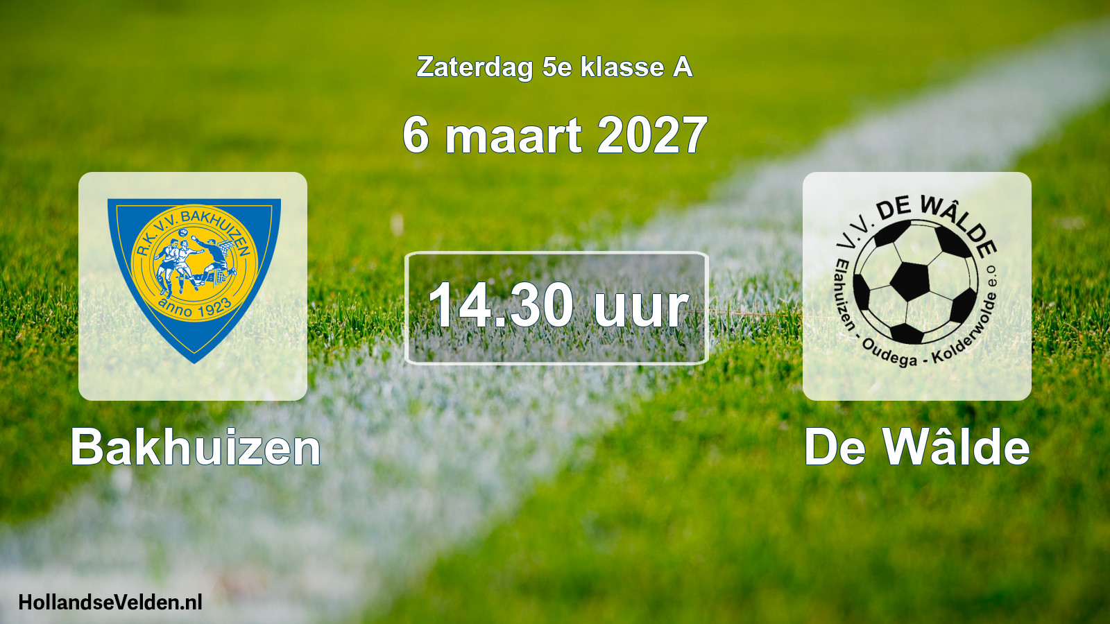 Geplande wedstrijd: Bakhuizen - De Wâlde (6 maart 2027)